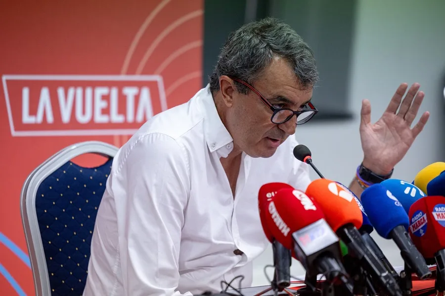 @agenciaEFE Javier Guillén, director de @lavuelta, durante la rueda de prensa