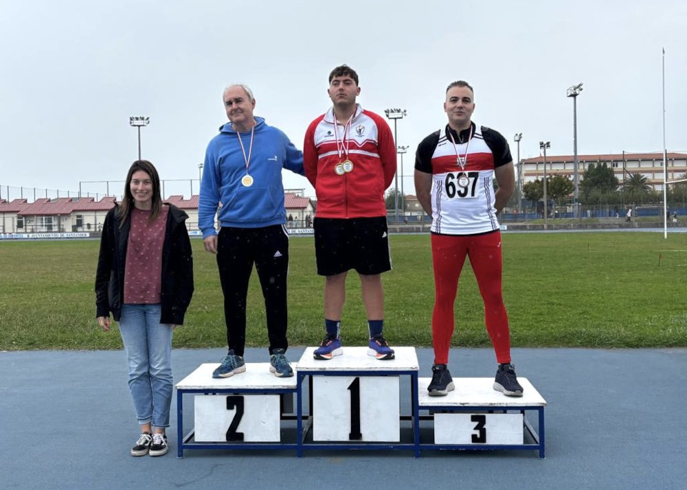 Joel Chillón y Paula Fernández, campeones de Cantabria de martillo pesado
