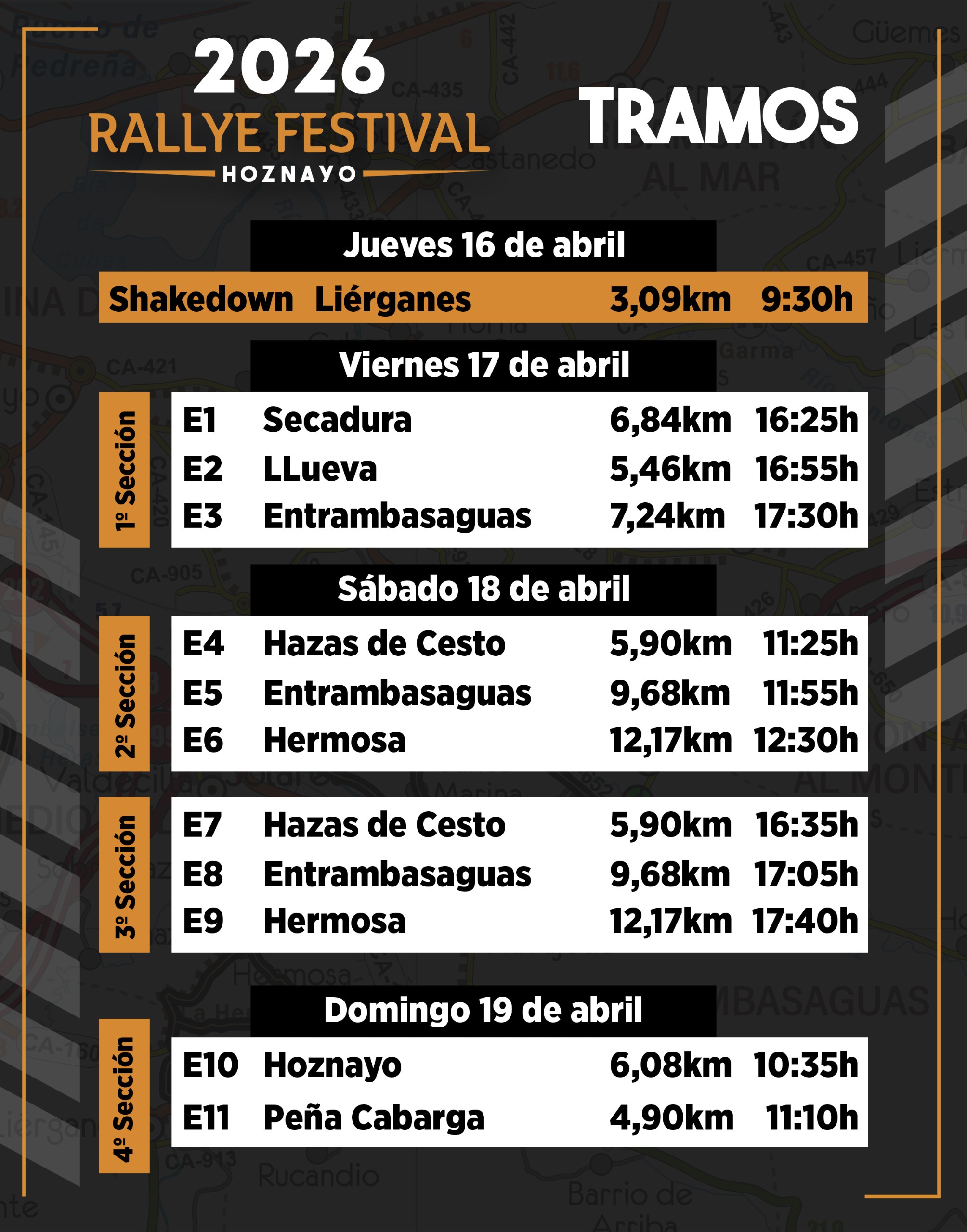El Rallye Festival Hoznayo 2026 desvela su recorrido