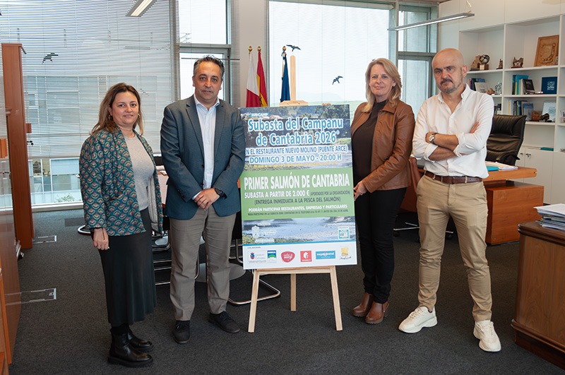 El Gobierno de Cantabria y el Ayuntamiento de Piélagos presentan el cartel de la subasta del ‘Campanu 2026’