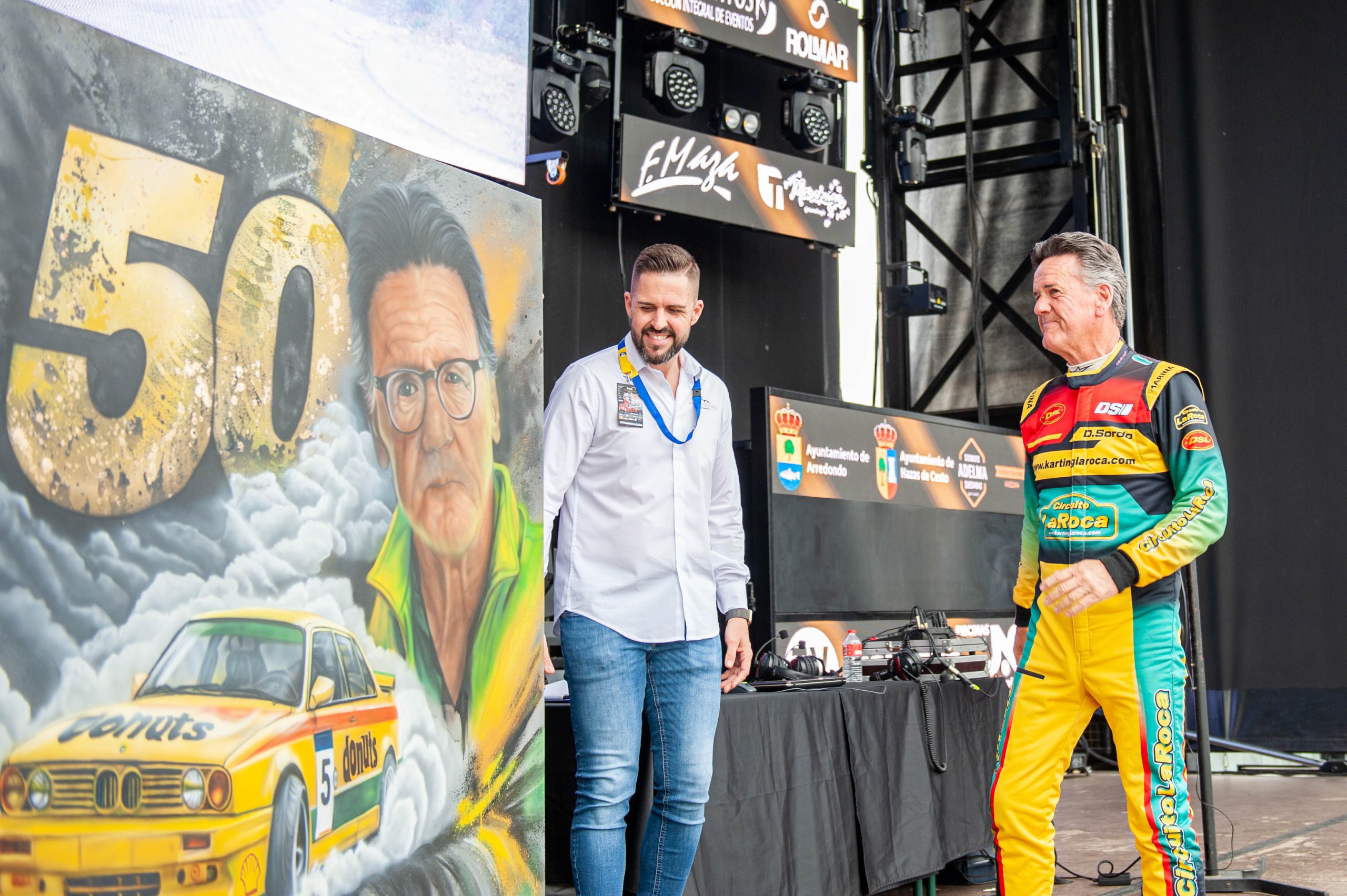 Emotivo homenaje a Daniel Sordo por su 50 años en las carreteras en la segunda jornada del Rallye Festival Hoznayo
